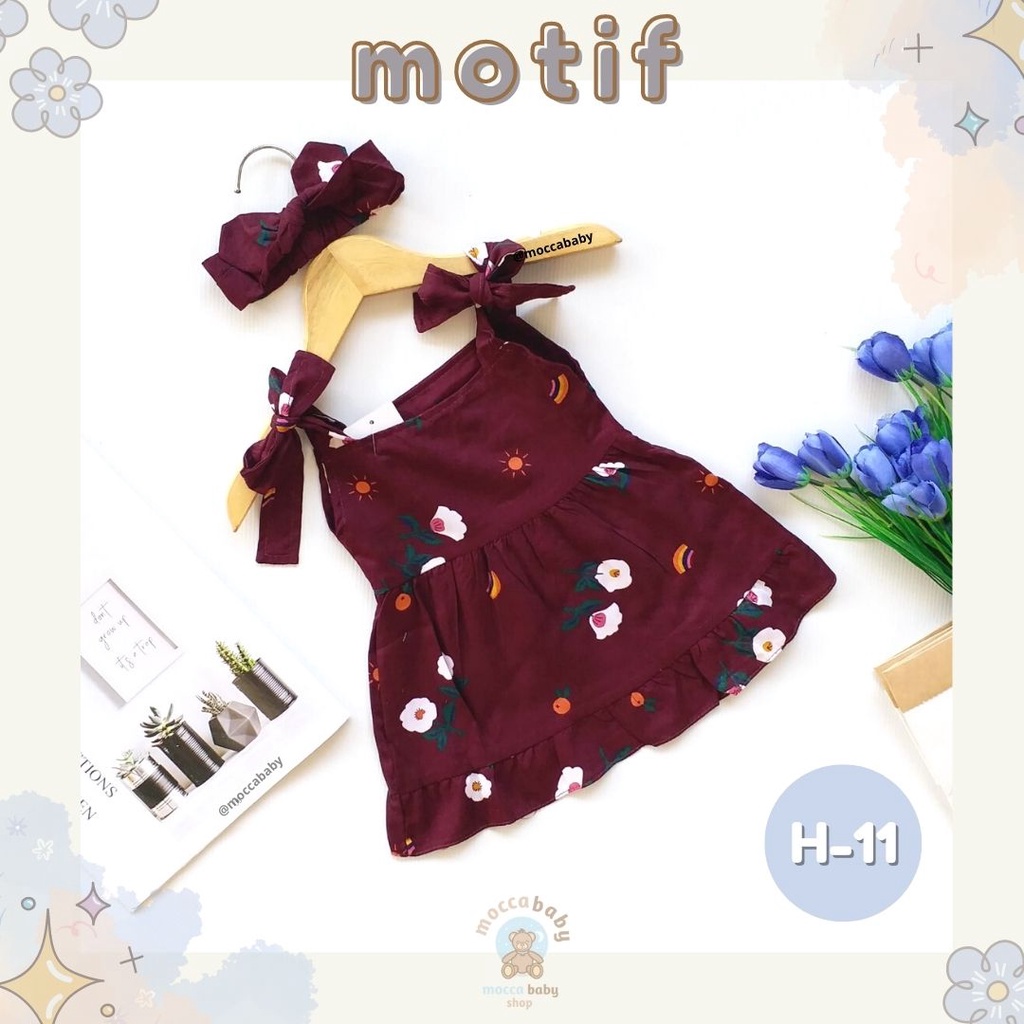 MBSS - BBB DRESS MAUREEN dress anak perempuan bayi motif bunga lucu free headband PART 2