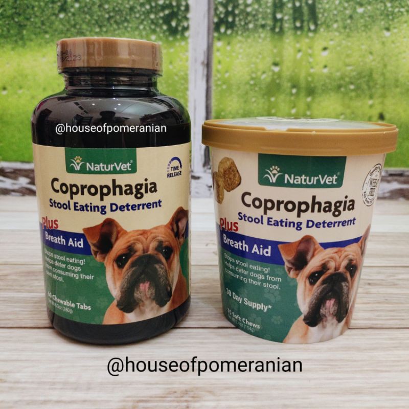 Deter coprophagia naturvet vitamin anjing makan poop pup kotoran