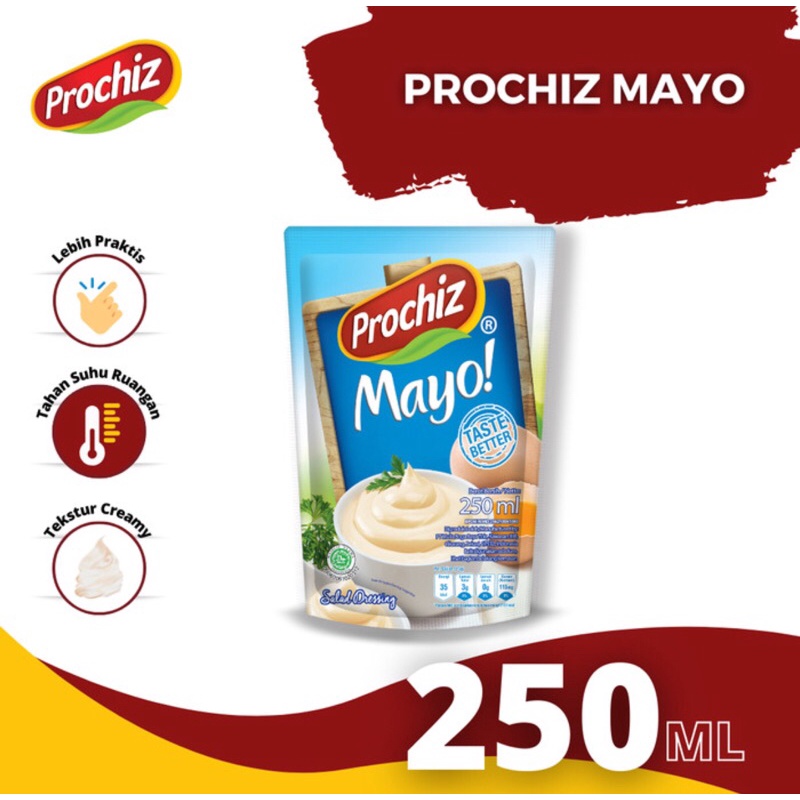 Prochiz Mayo Salad Dressing sachet 250ml Mayones Mayonnaise