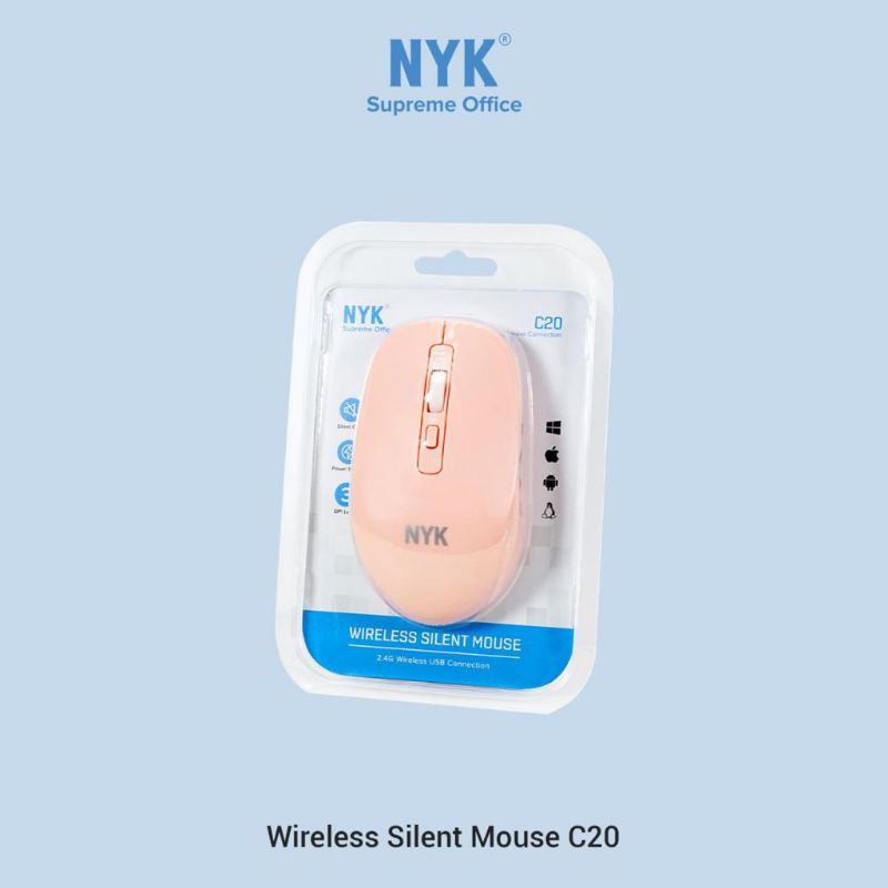 mouse wireless NYK Supreme C20 Mouse Wireless 2.4G Silent Click