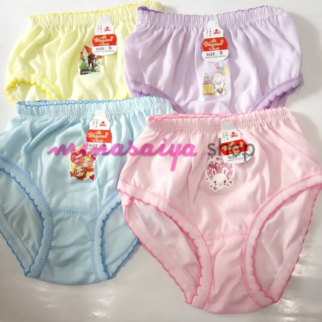 6 pcs Celana Dalam CD Anak Perempuan Cewek Uk. S - XL