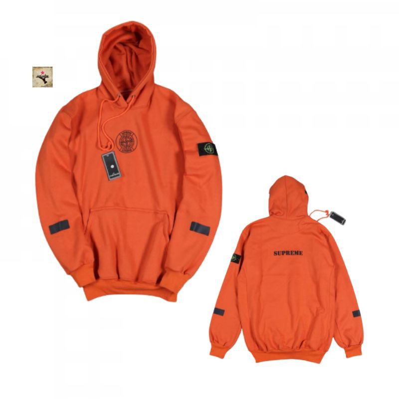 jaket sweater hoodie SUPREME x stone island premium
