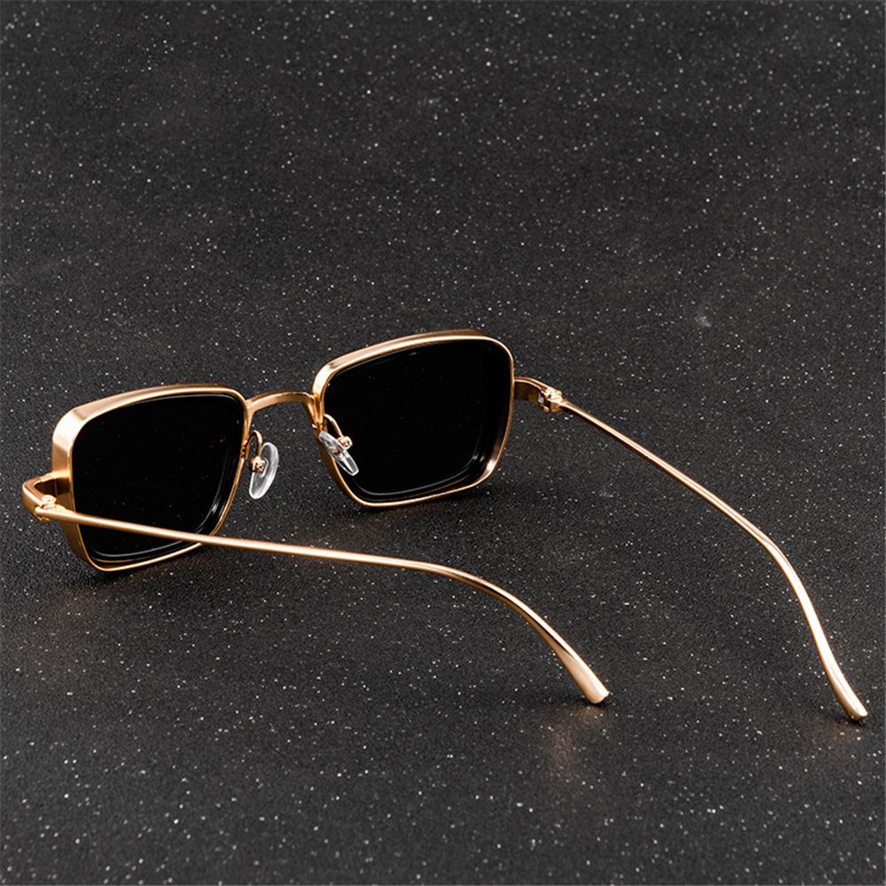 ROW Steampunk Sunglasses Square Sun Glasses Male Female Retro Shades Steampunk Sunglasses UV400 Stylish Metal Eyewear for Men Women