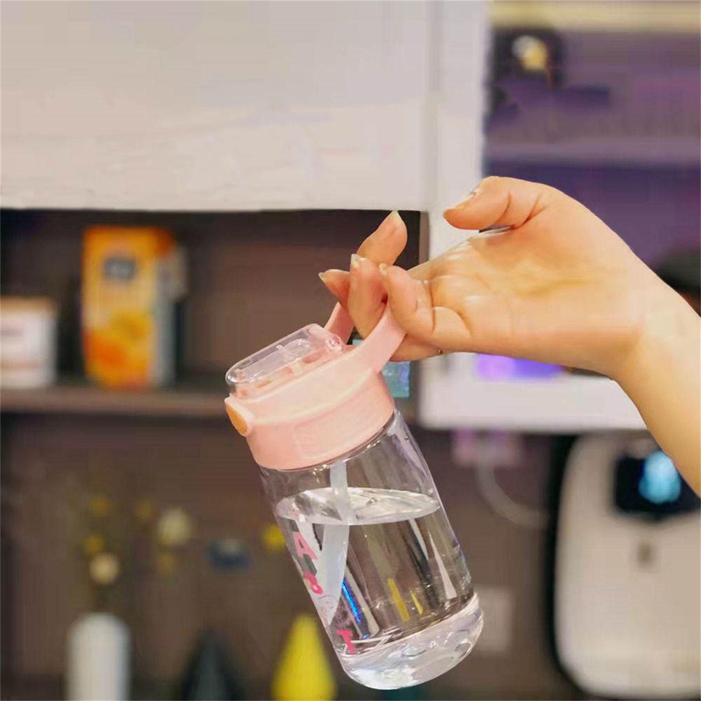 Populer 450ML Cangkir Sippy Air Anak Portable Outdoor Gelas Makan Bayi Anti Bocor