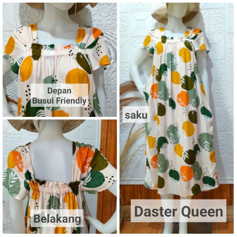 Daster Queen Bahan Rayon by Hisbi Bumil dan Busui Friendly-1