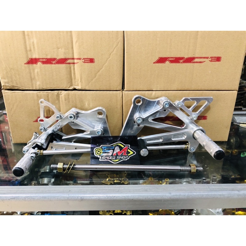Footstep Step Underbone RC3 New model Honda Sonic 150 & Honda GTR 150 bahan dural T6 pemasangan PNP 
