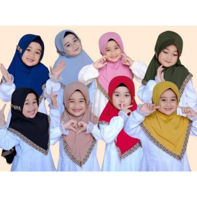 jilbab anak serut fendy 3-7 tahun