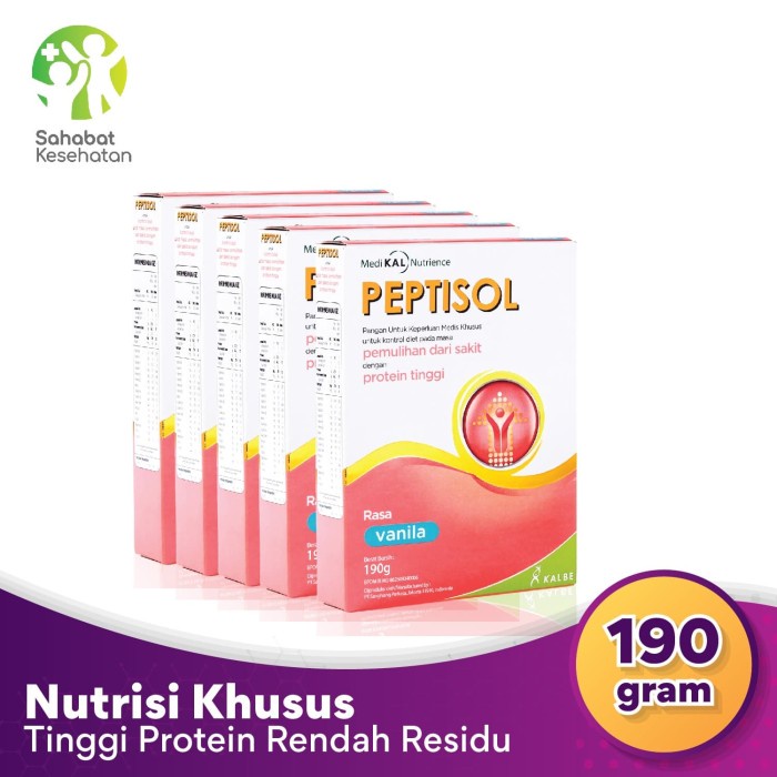 

Da2011Ca Bundle 5 Box Peptisol - Nutrisi Tinggi Protein Rendah Residu - Vanila Xa201As