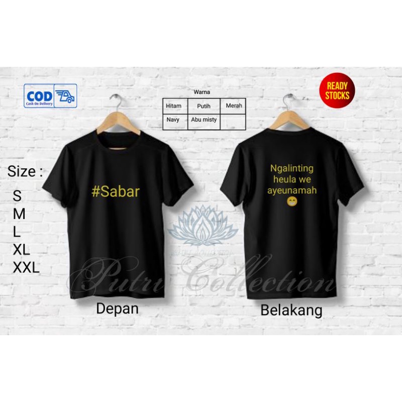 baju kaos kata-kata sunda/kaos sunda/kaos kata-kata sunda dewasa laki-laki