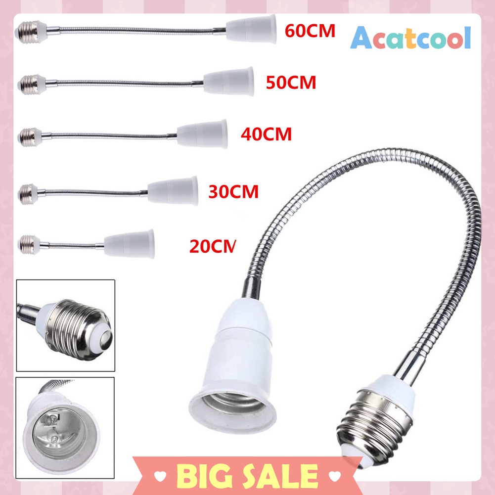 E27 LED Light Bulb Lamp Holder Flexible Extension Adapter Socket