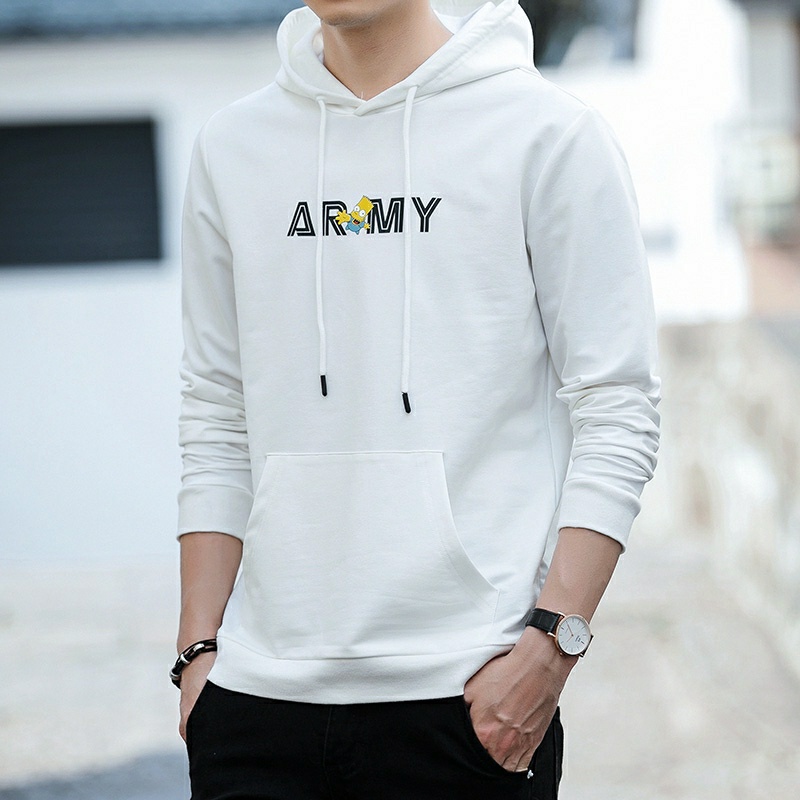 Lilipop.id Sweater Pria Simpsons Army Hoodie Jumper Outwear