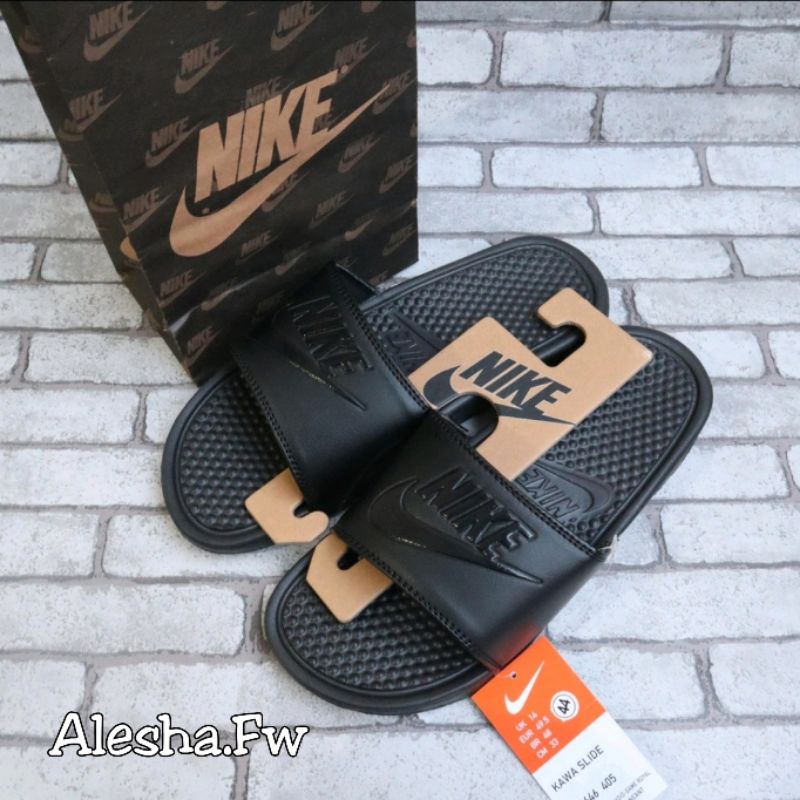 Sandal Slide Nike Bennasi Black / Sendal Slop Nike Bennasi Hitam Terlaris Hight Quality