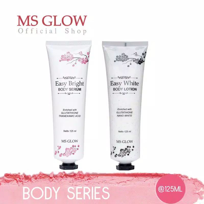 MS GLOW EASY WHITE BODY SERIES LOTION PEMUTIH BADAN