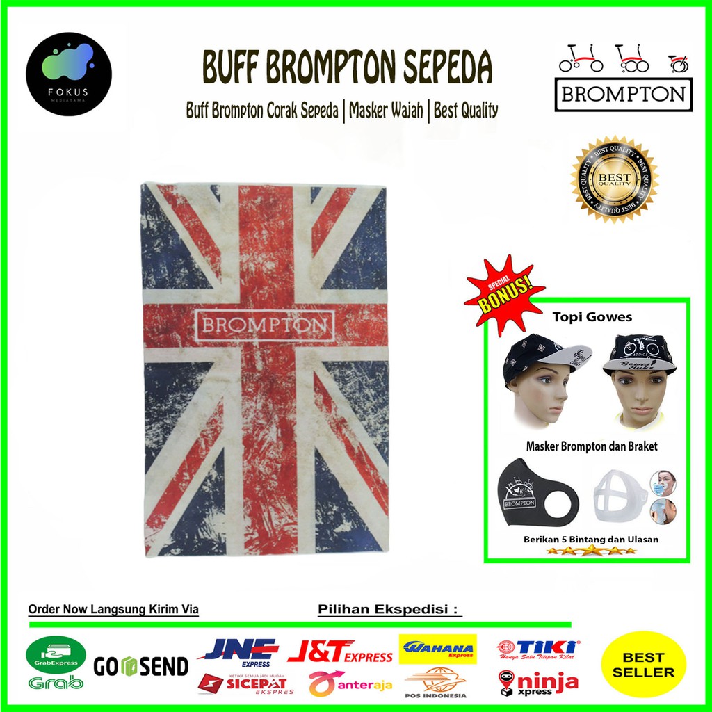 Buff Brompton Masker Brompton Original Buff Berkualitas - England