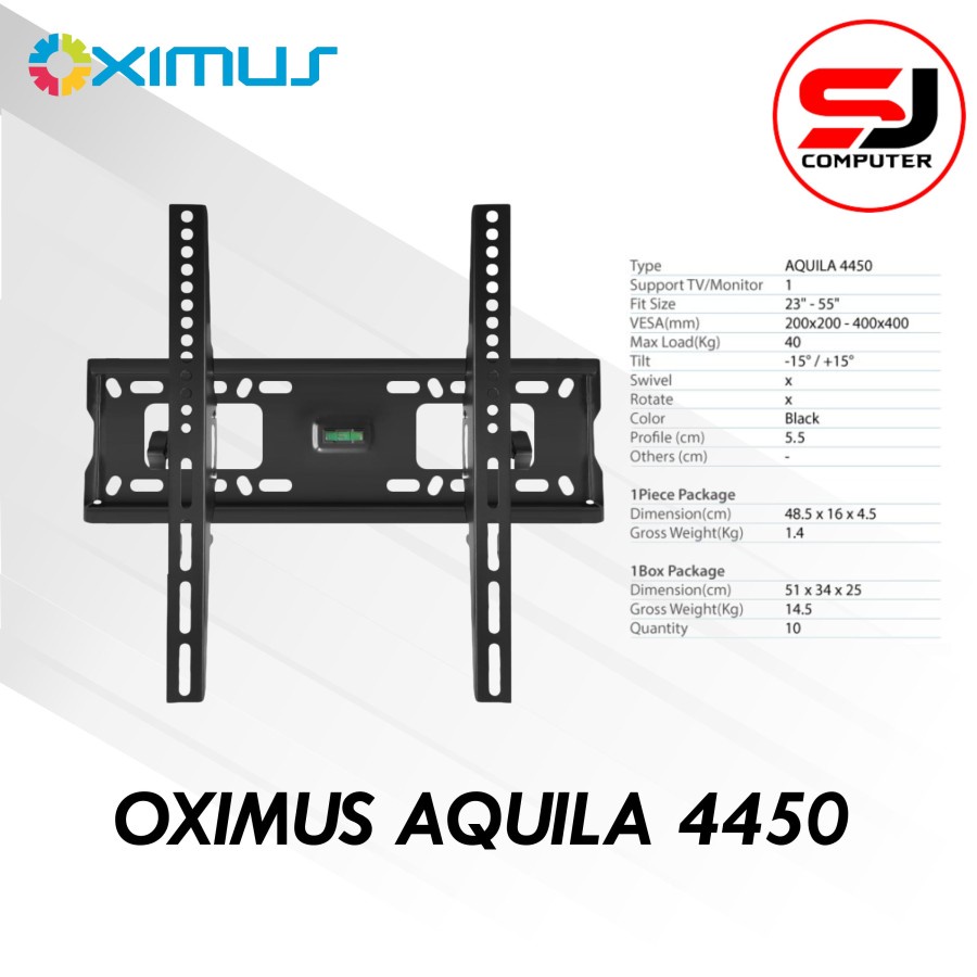 BRACKET TV LED LCD MONITOR 23 -55&quot; OXIMUS AQUILA 4450 WALL MOUNT TILT