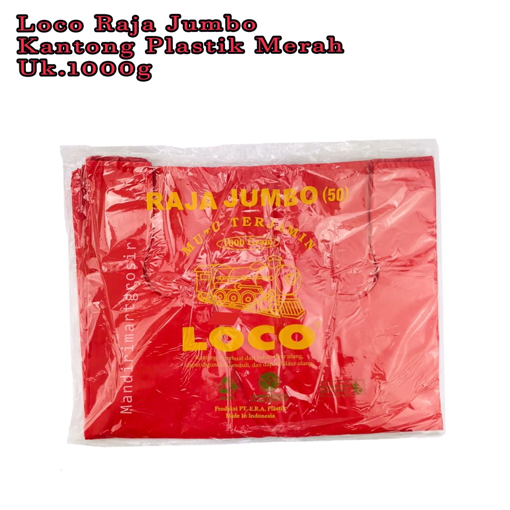 Kantong Plastik Merah *Loco Raja Jumbo * 1000g*