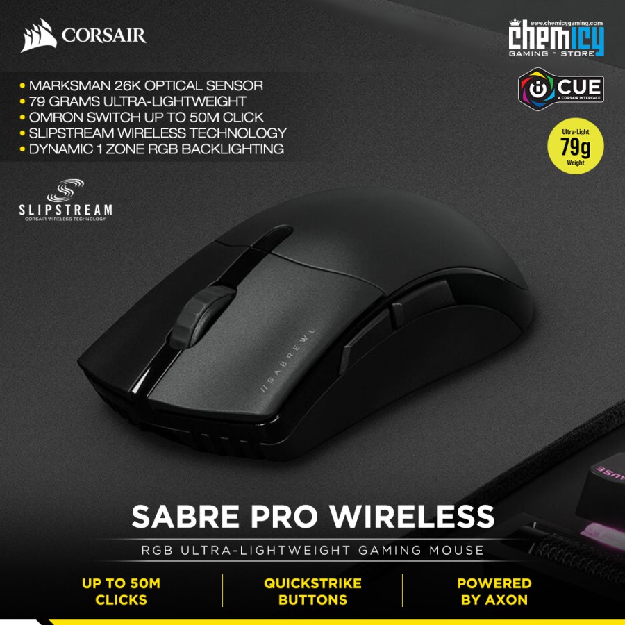 Corsair Sabre Pro RGB Wireless Ultra-Lightweight Gaming Mouse