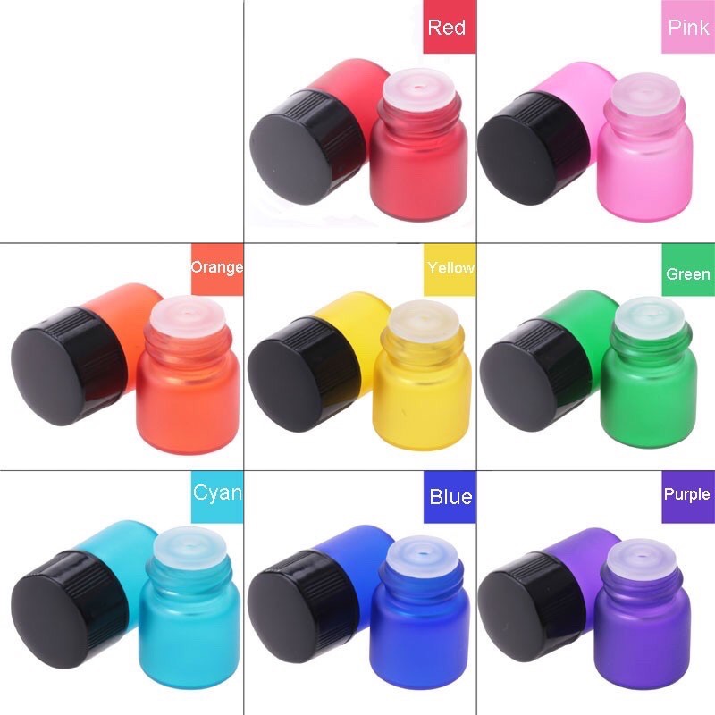 Botol Sample 1ml Botol Kaca 1 ml Colorfull Frosted Essential Oil Dropper Tetes Filler