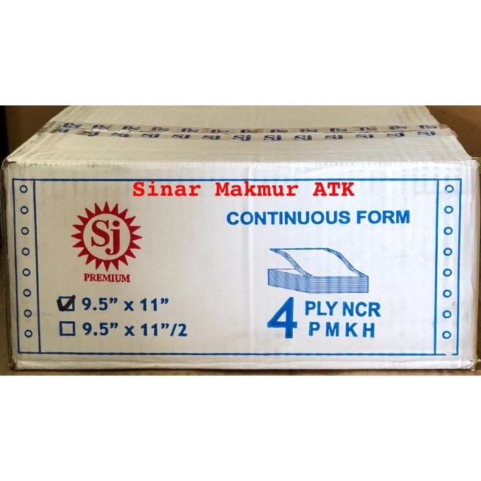 

Continuous Form / Kertas Komputer SJ 91/2x11 4Ply:2 (K4:2) KERTAS HVS