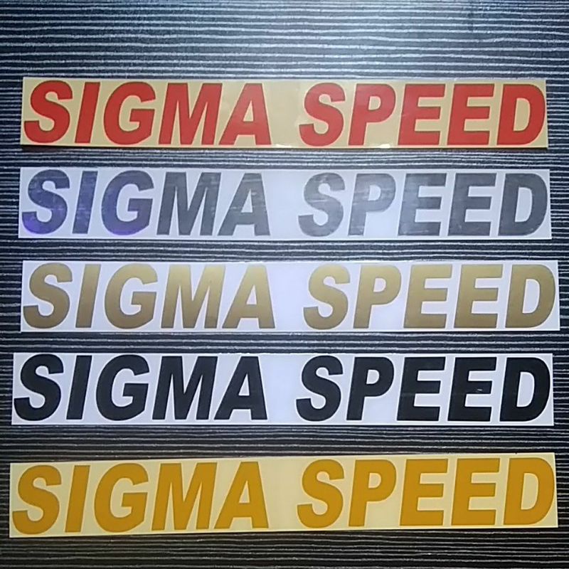 STICKER SIGMA SPEED CUTTING