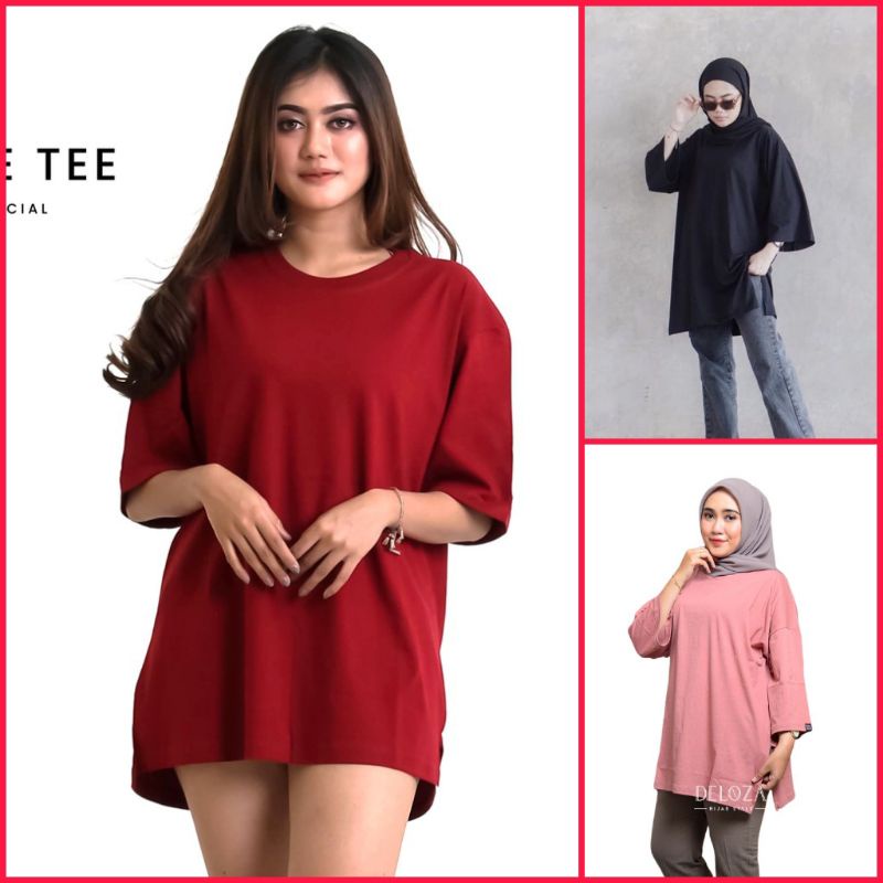 KAOS OVERSIZE WANITA PREMIUM QUALITY TRENDY COMBED ORI