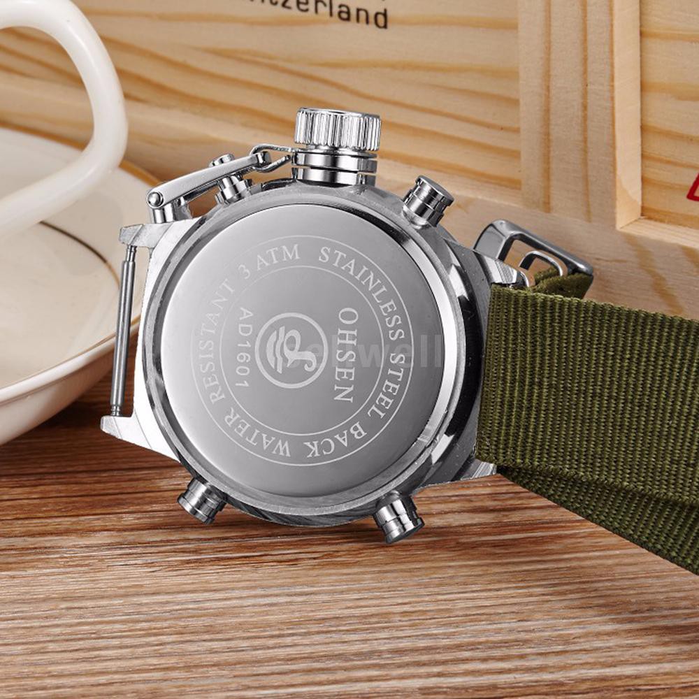 OHSEN Jam Tangan Sport Quartz Digital Luminous Anti Air untuk Pria Original Premium Anti Air Anti