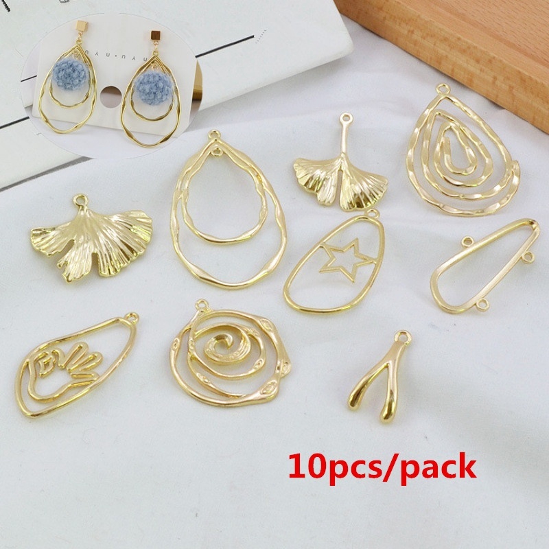 10pcs Liontin Bentuk Daun Bunga Mawar Bahan Alloy Warna 10pcs Liontin Bentuk Daun Bunga Mawar Bahan Alloy Warna