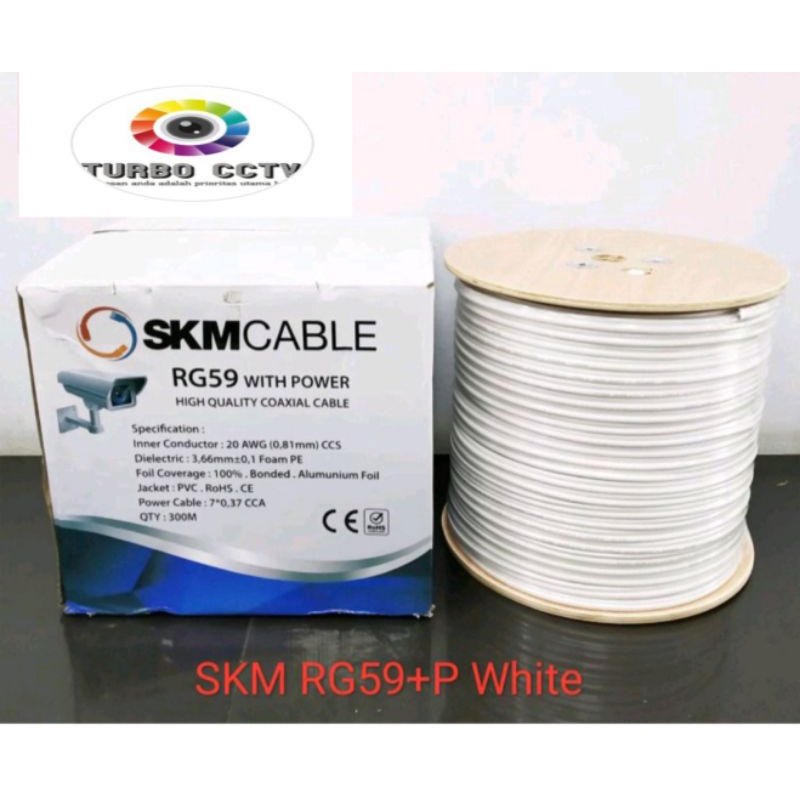 Kabel Cable RG59+Power Video+power 300m Meter Coaxial Cable CCTV