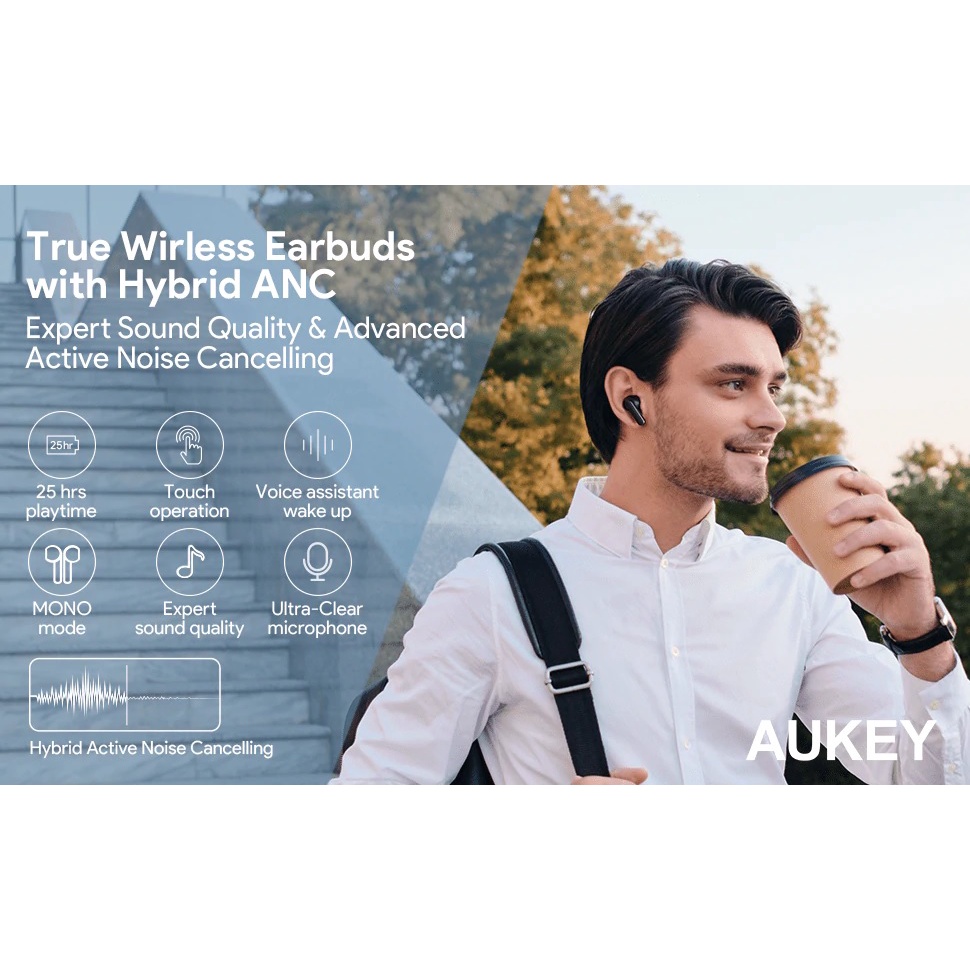 AUKEY EP-M1 - MOVE MINI Series - Bluetooth 5.0 TWS Earbuds - Wireless Earphone TWS Terbaru dari AUKEY