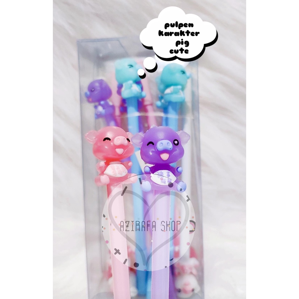 

1 LUSIN PULPEN GEL KATRAKTER PIG LUCU IMUT / BOLPEN GEL KARAKTER 12 PC / PULPEN KARAKTER ANAK ANAK