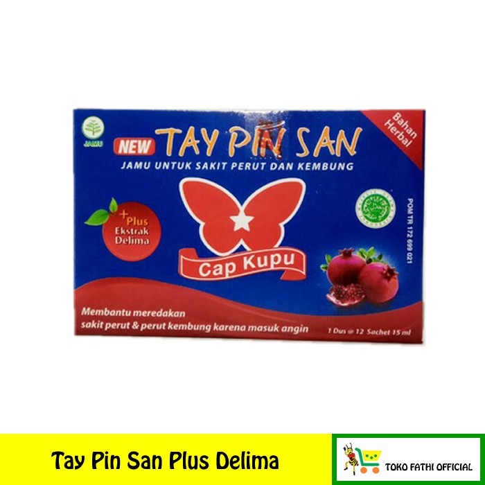 Jual Obat Sakit Perut Tay Pin San Cair Cap Kupu Kupu Sachet Sejak 1935 Shopee Indonesia 7193