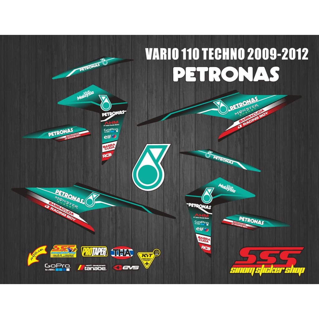 Striping Variasi Vario 110 Techno Petronas