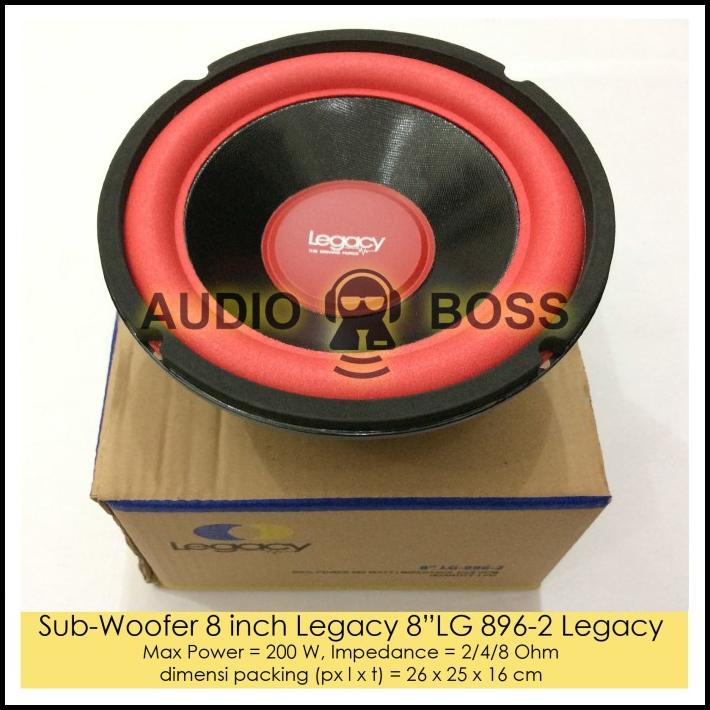 Speaker Subwoofer 8 Inch Legacy 8 Lg 896-2 / Subwoofer 8" Legacy 896