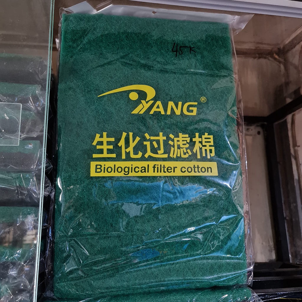 Kapas Filter Biologikal 2cm 30x45cm Media Kapas Filter Kolam Koi Aquarium