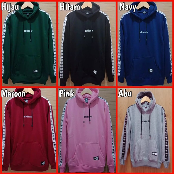 (BIG SALE) Sweater Hoodie ADIDAS Tnt Hijau Fleece Tebal