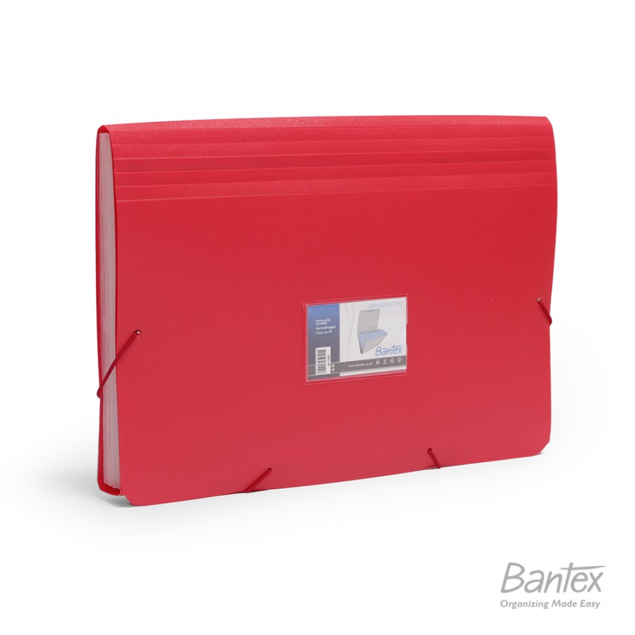 Bantex Expanding File Folio Red 3601 09