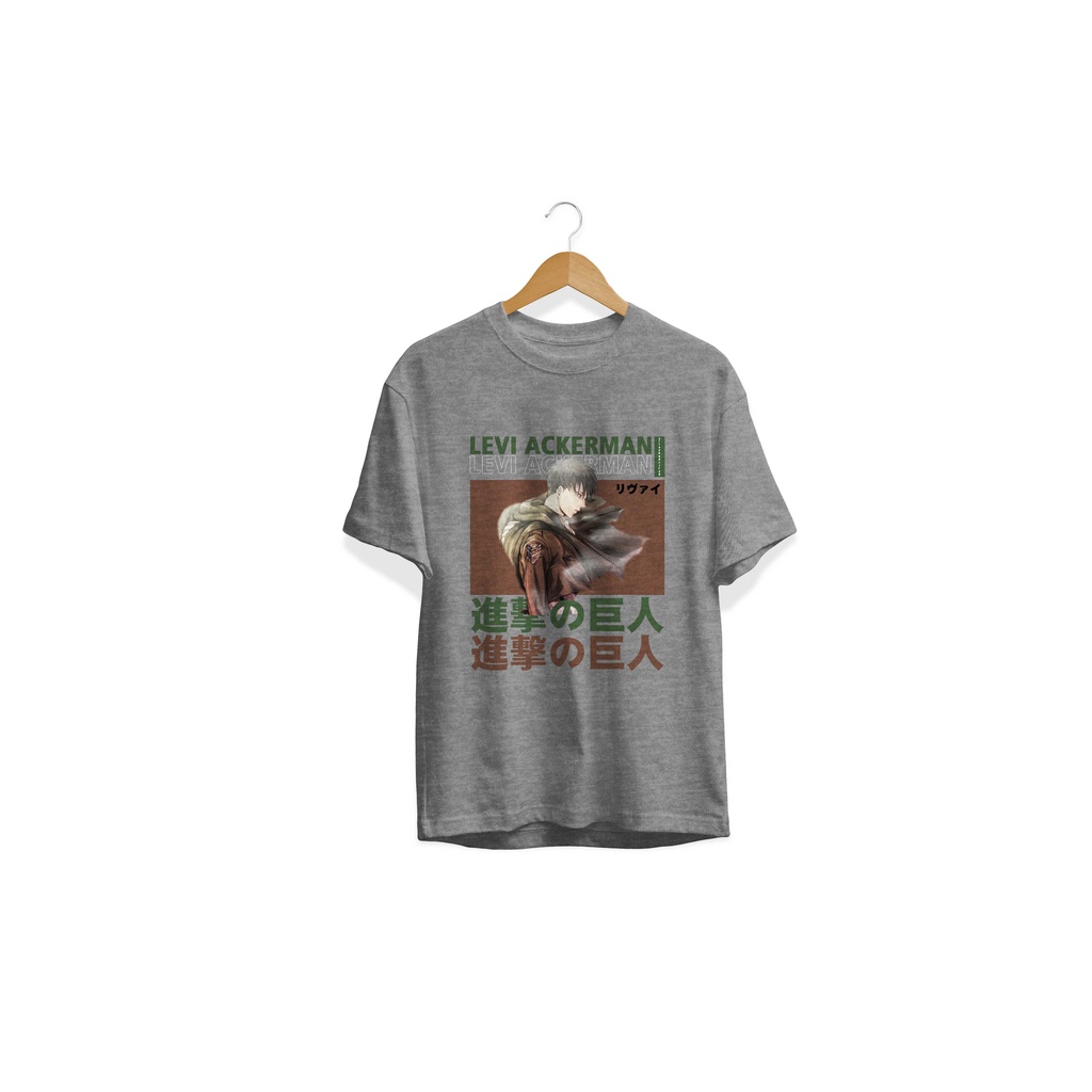 BAJU KAOS DISTRO ANIME LEVI ACKERMAN  SHINGEKI NO KYOJIN ATTACK ON TITAN