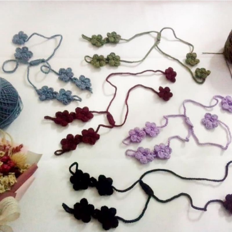 KONEKTOR MASKER KALUNG RAJUT BUNGA