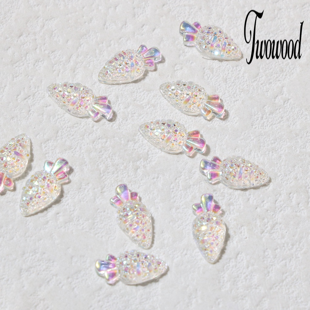 10 Pcs Alat Dekorasi Kuku 3D Bentuk Butterfly Bear Swan Bahan Resin Tahan Air Untuk Manicure