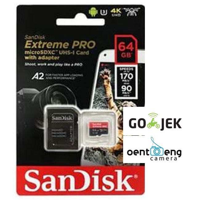 sandisk microsd 64gb extreme pro up to 170mbs