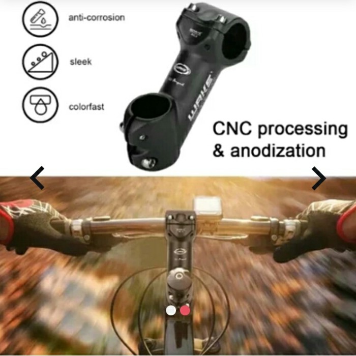 STEM WAKE 45 derajat DEGREE 90 mm 31.8 mm Alloy MTB XC roadbike rb tou