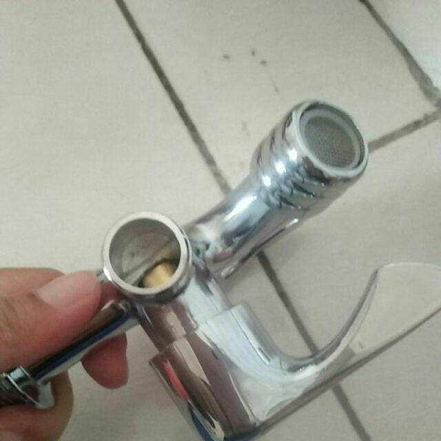 Promo Kran Cabang/double Kran Kran Air,perlngkpn Kmr Mandi Kran Shower Bhn Stanlis Kran Cbng Mnmlis