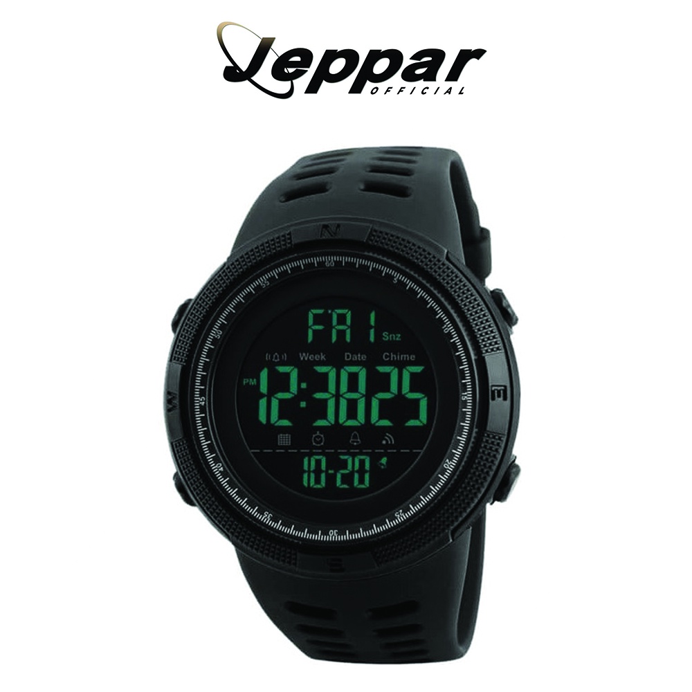 JEPPAR 1994 Jam Tangan Digital Sport Pria LED Strap Rubber - Kualitas Import