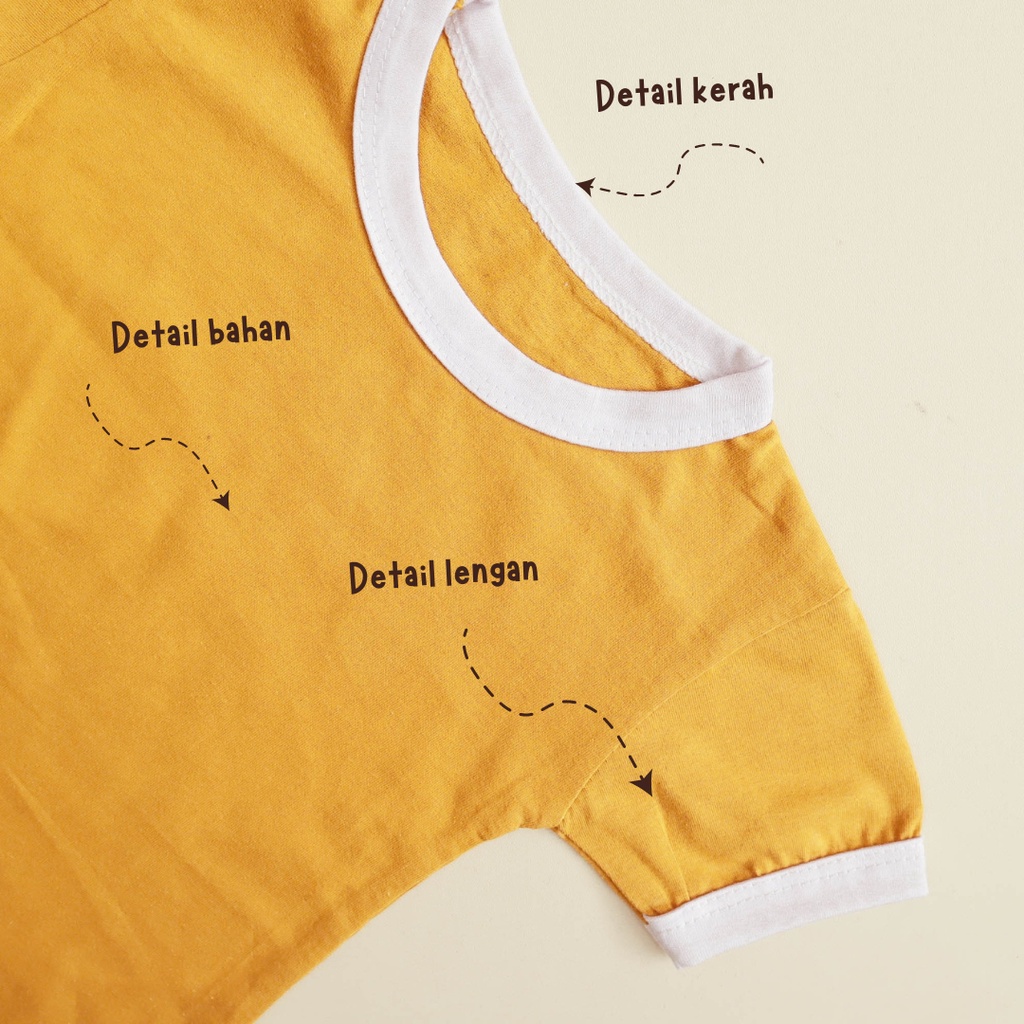 Nuna Store baju anak perempuan baju anak laki laki / Setelan Polos KAOS LIST PANJANG / setelan unisex Usia 0-3 Tahun