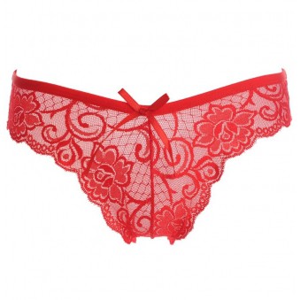 IMPORT Celana Dalam Panty  Lace Brief Underwear Sexy Thong Bikini Red