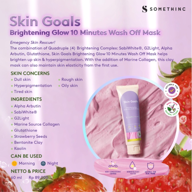 SOMETHINC 10 Minutes Wash Off Mask Mugwortella Charcoal - Skin Goals Brightening Glow