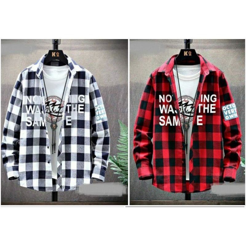 RDM kemeja kotak SAME anak laki laki baju kemeja kotak anak laki size 9-12 tahun