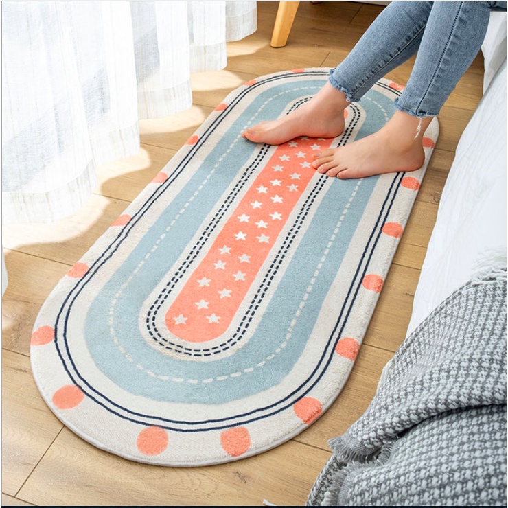 ANTI SLIP ALAS KAKI KARPET KESET PANJANG UNIK MODERN MINIMALIS BULU SUPER HALUS LEMBUT UKURAN 50X120