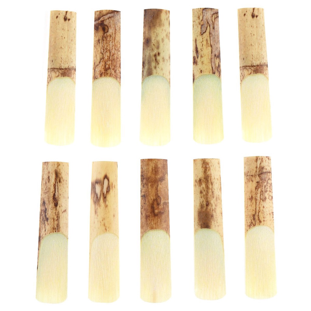 10pcs Reed Bahan Bambu Kekuatan 2.5 Untuk Alto bE Saxophone