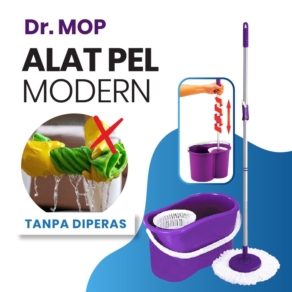 Pengepelan Lantai Alat Sapu Dan Pel Otomatis Pembersih Lantai spin mop alat pel super mop alat pel a